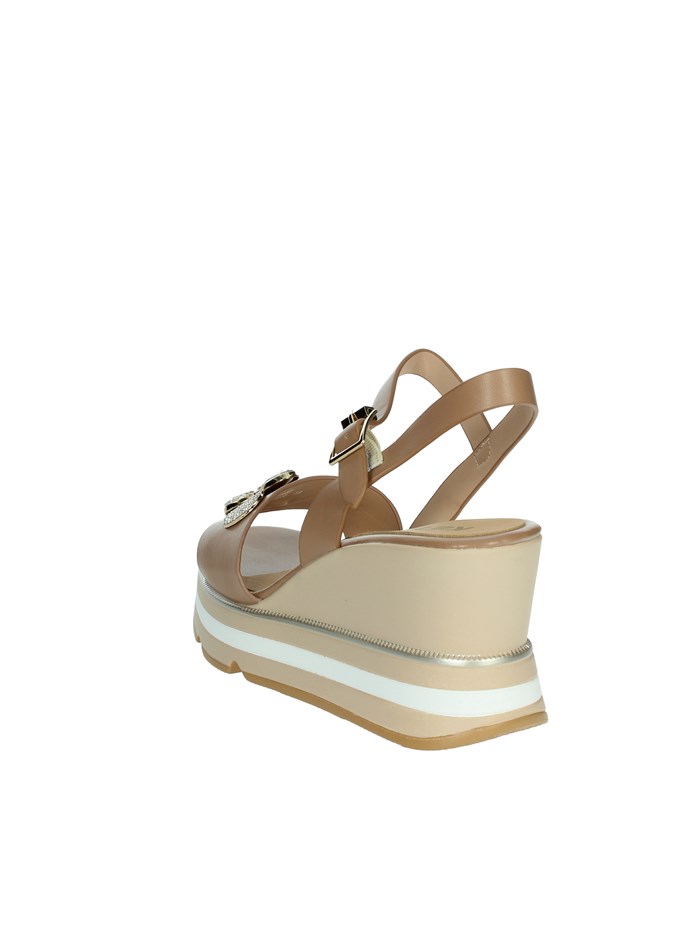 SANDALI CON ZEPPA K-11023 NOCCIOLA