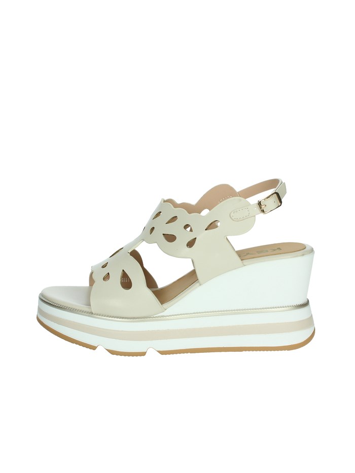 SANDALI CON ZEPPA K-11022 BEIGE
