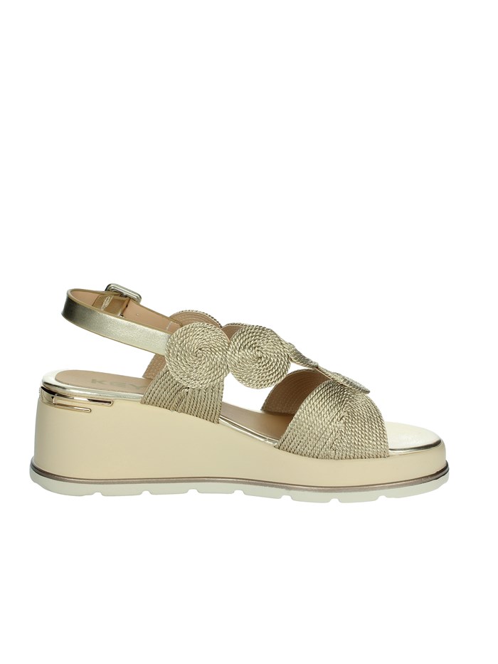 SANDALI CON ZEPPA K-11002 ORO