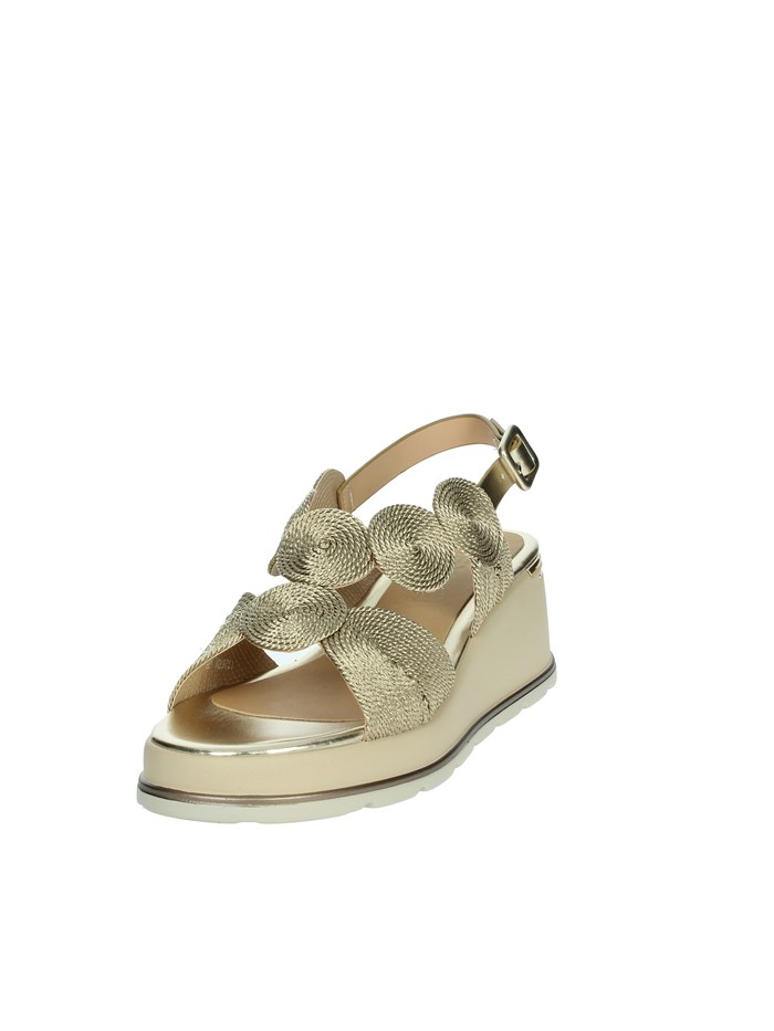 SANDALI CON ZEPPA K-11002 ORO