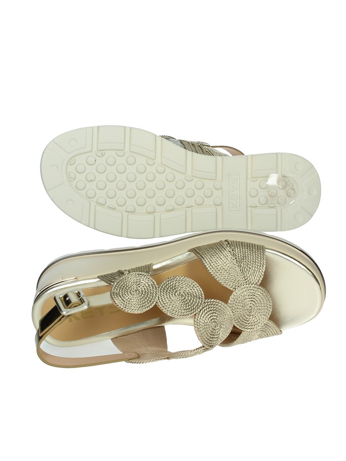 SANDALI CON ZEPPA K-11002 ORO