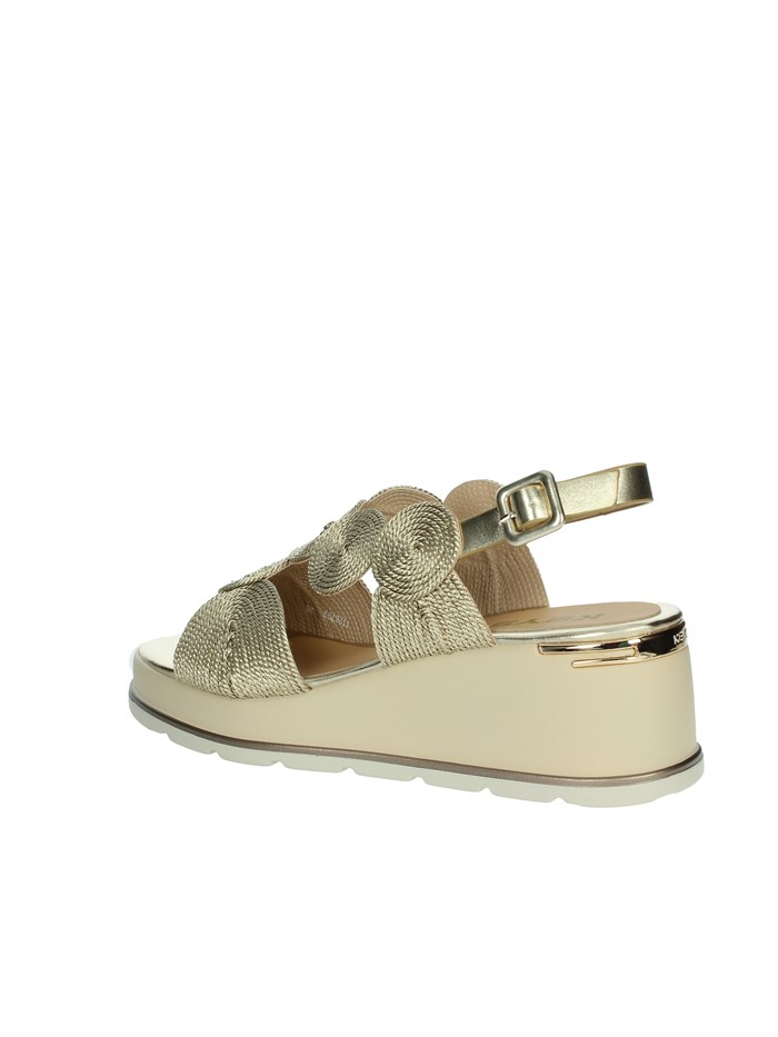SANDALI CON ZEPPA K-11002 ORO