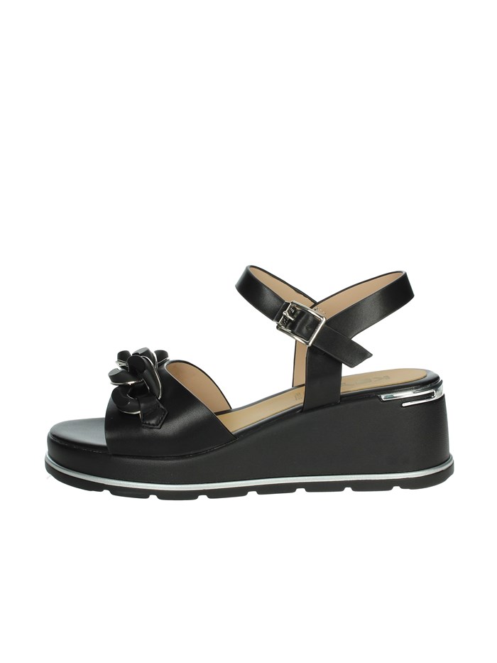 SANDALI CON ZEPPA K-11000 NERO