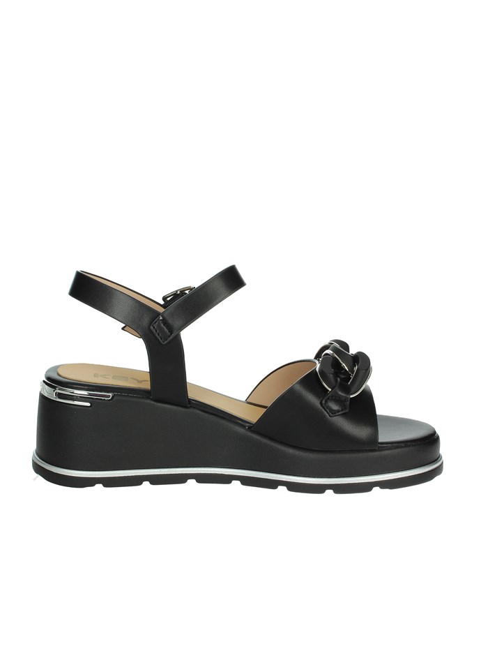 SANDALI CON ZEPPA K-11000 NERO