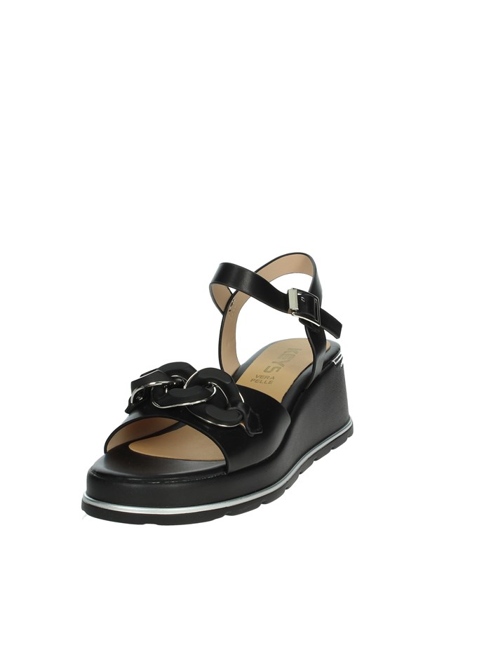SANDALI CON ZEPPA K-11000 NERO
