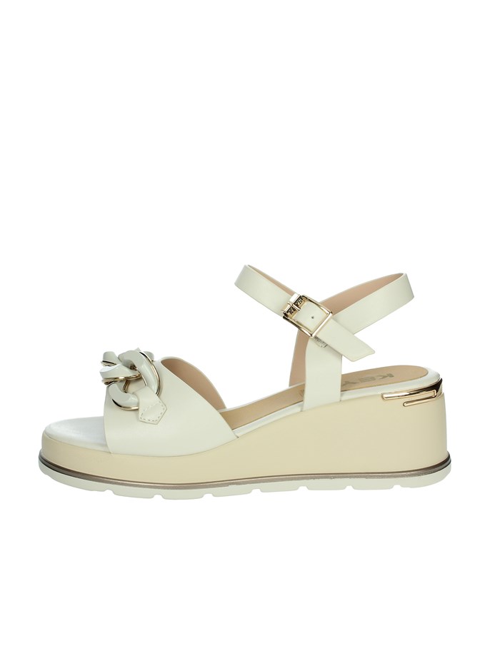 SANDALI CON ZEPPA K-11000 BEIGE