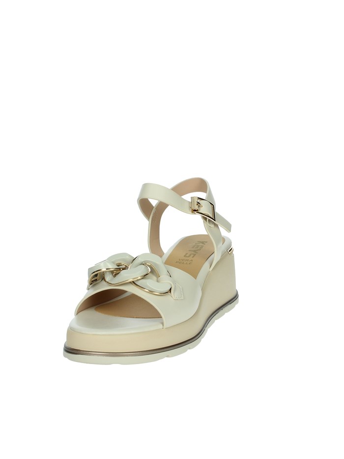 SANDALI CON ZEPPA K-11000 BEIGE