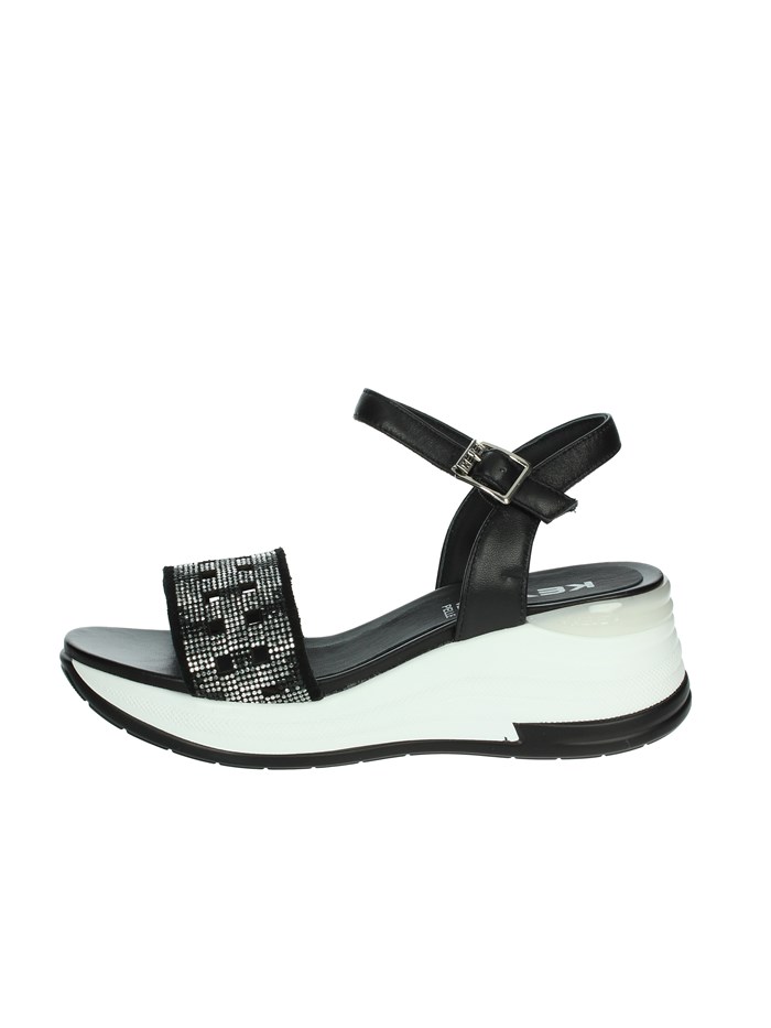 SANDALI CON ZEPPA K-11092 NERO