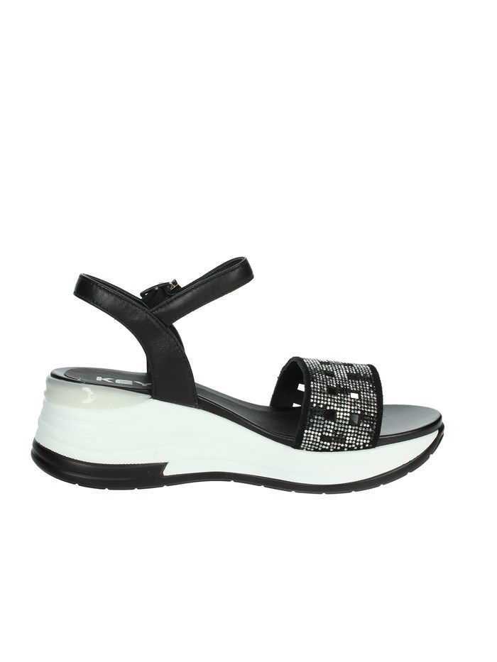 SANDALI CON ZEPPA K-11092 NERO