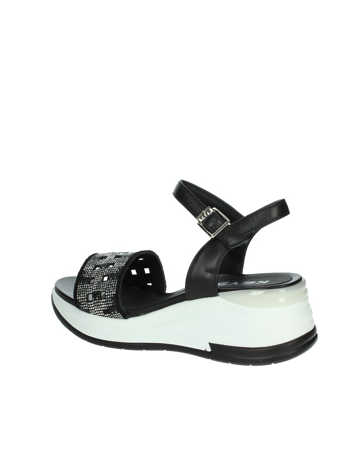 SANDALI CON ZEPPA K-11092 NERO