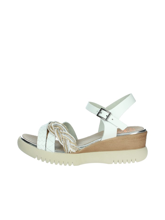 SANDALI CON ZEPPA 7043 BIANCO