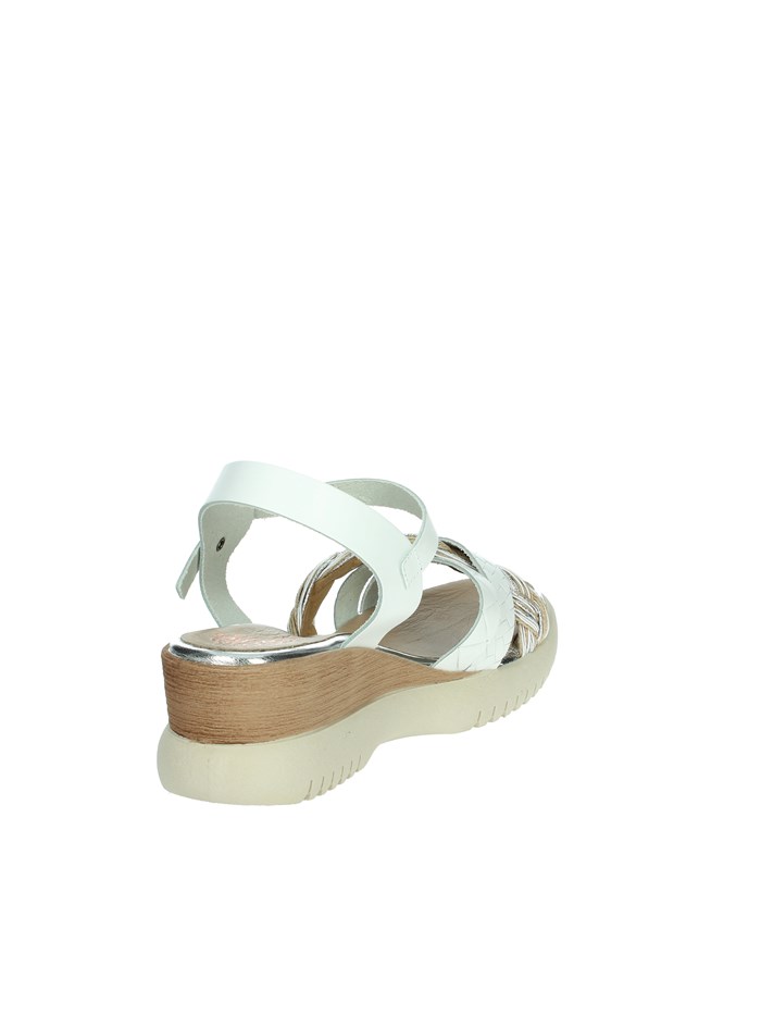SANDALI CON ZEPPA 7043 BIANCO