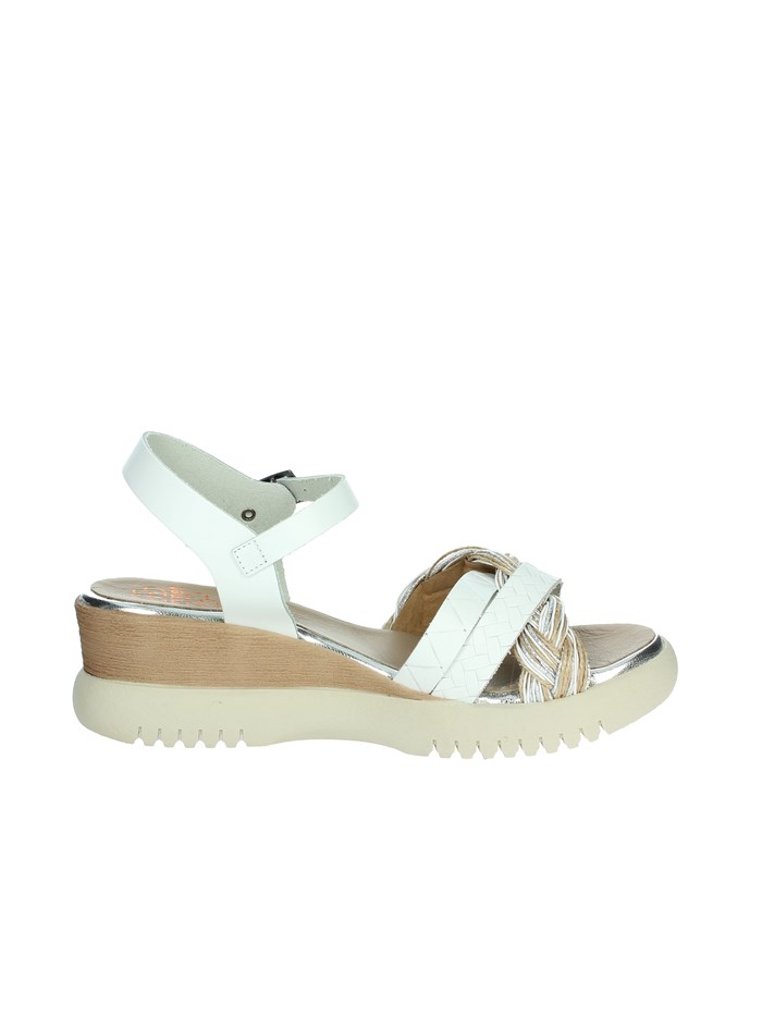 SANDALI CON ZEPPA 7043 BIANCO