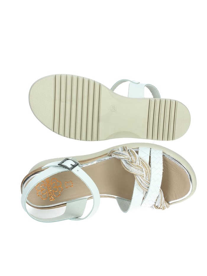 SANDALI CON ZEPPA 7043 BIANCO