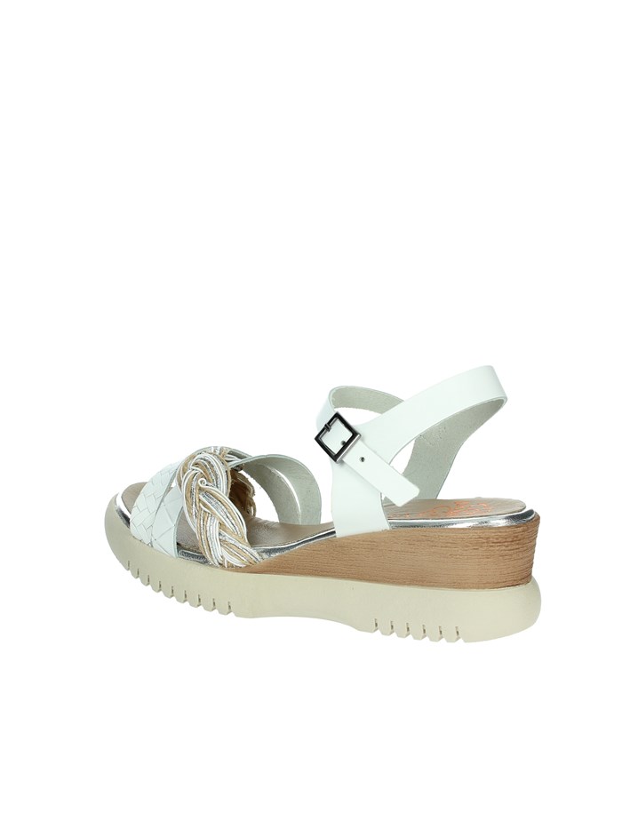 SANDALI CON ZEPPA 7043 BIANCO