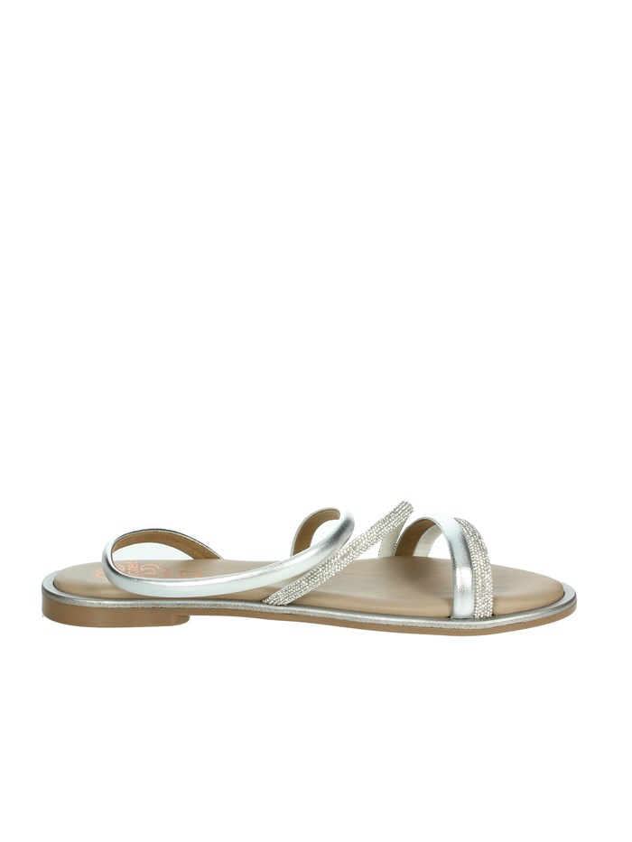 SANDALI BASSI 7010 ARGENTO
