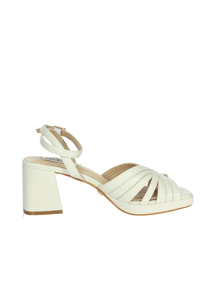 SANDALI CON TACCO MB74 PANNA