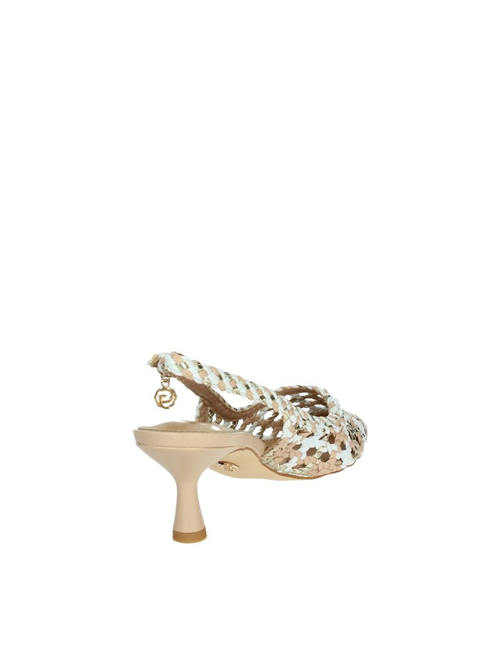 SLINGBACK GD246 BIANCO/ORO