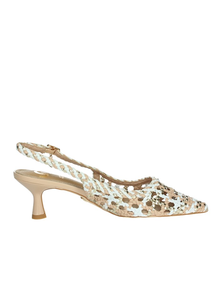 SLINGBACK GD246 BIANCO/ORO