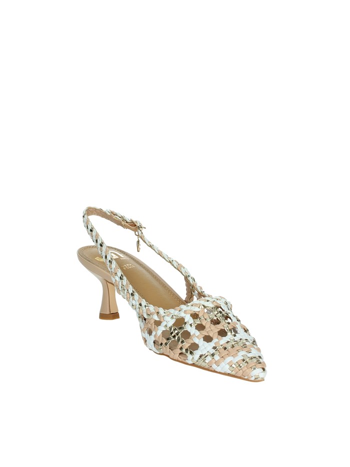 SLINGBACK GD246 BIANCO/ORO
