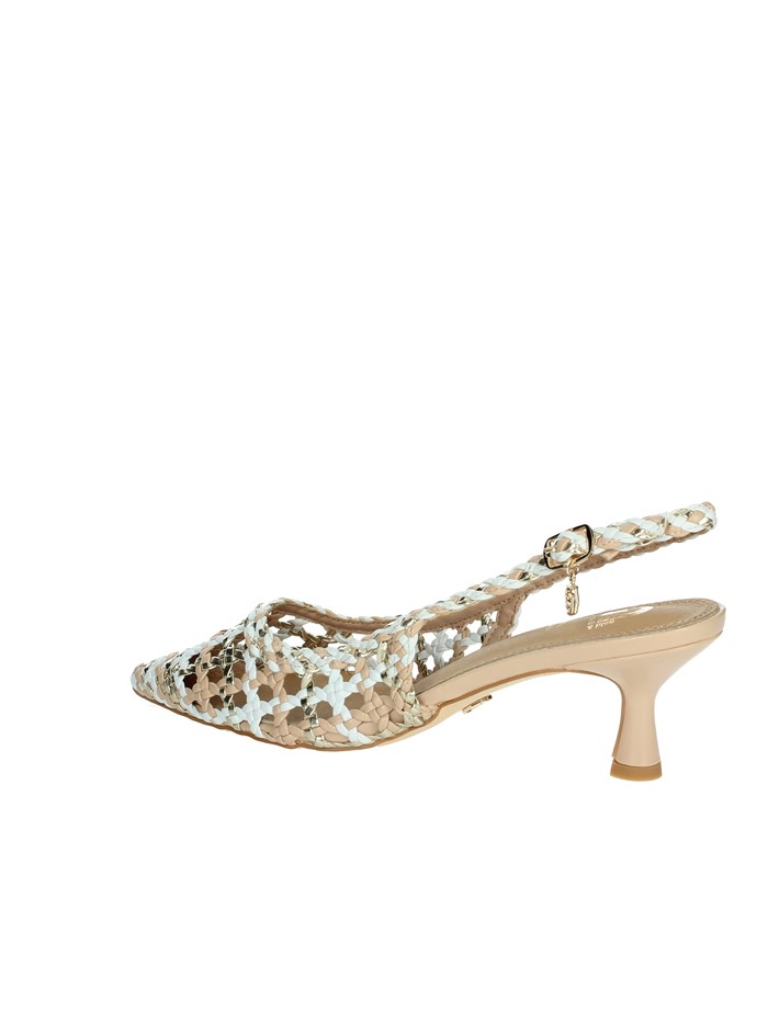 SLINGBACK GD246 BIANCO/ORO