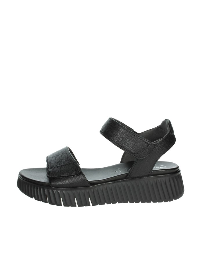 SANDALI CON ZEPPA 8-88720-44 NERO