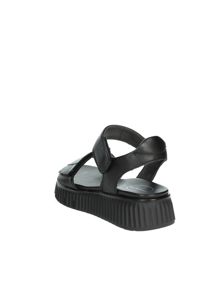 SANDALI CON ZEPPA 8-88720-44 NERO
