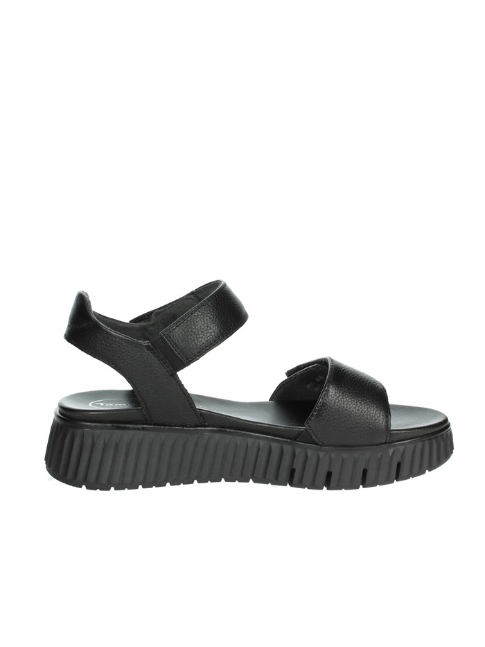 SANDALI CON ZEPPA 8-88720-44 NERO