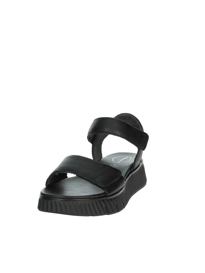 SANDALI CON ZEPPA 8-88720-44 NERO