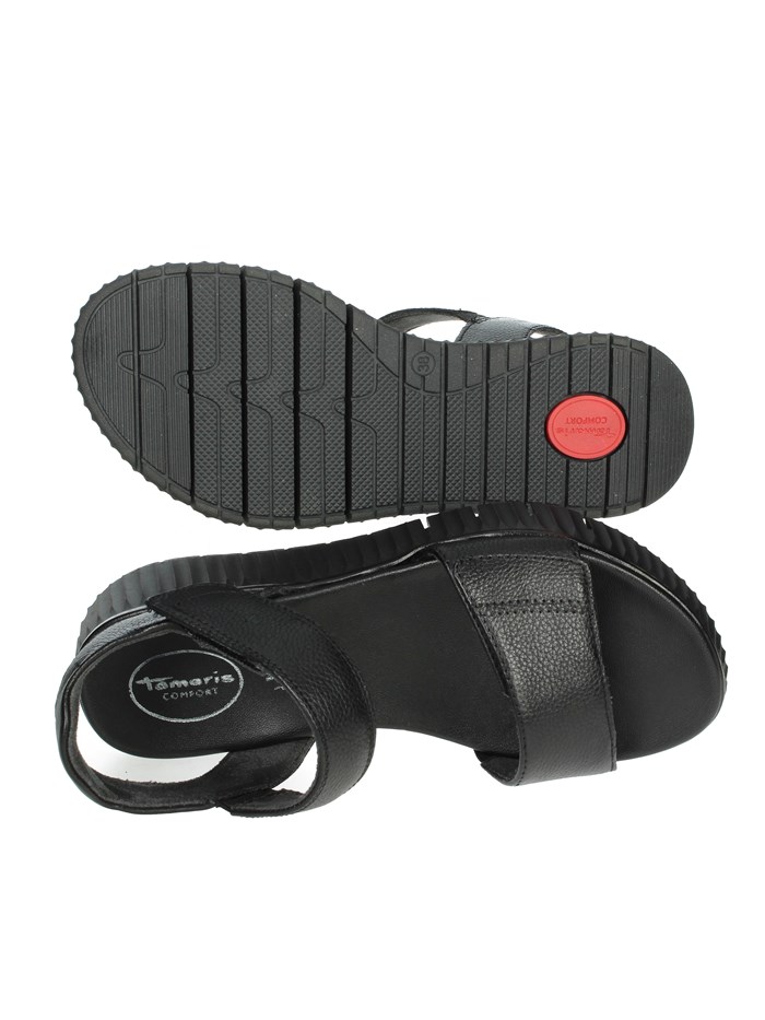 SANDALI CON ZEPPA 8-88720-44 NERO