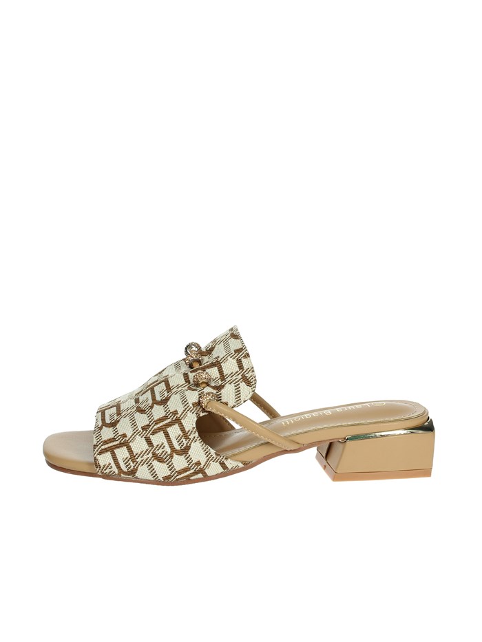CIABATTE BASSE 9016 BEIGE/CUOIO