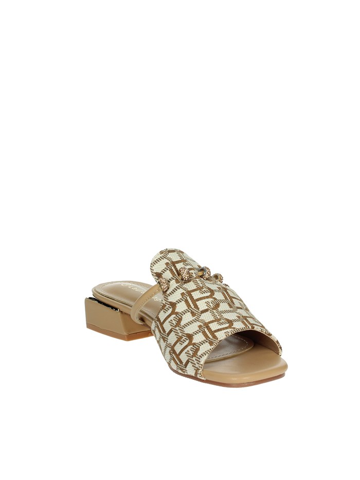 CIABATTE BASSE 9016 BEIGE/CUOIO