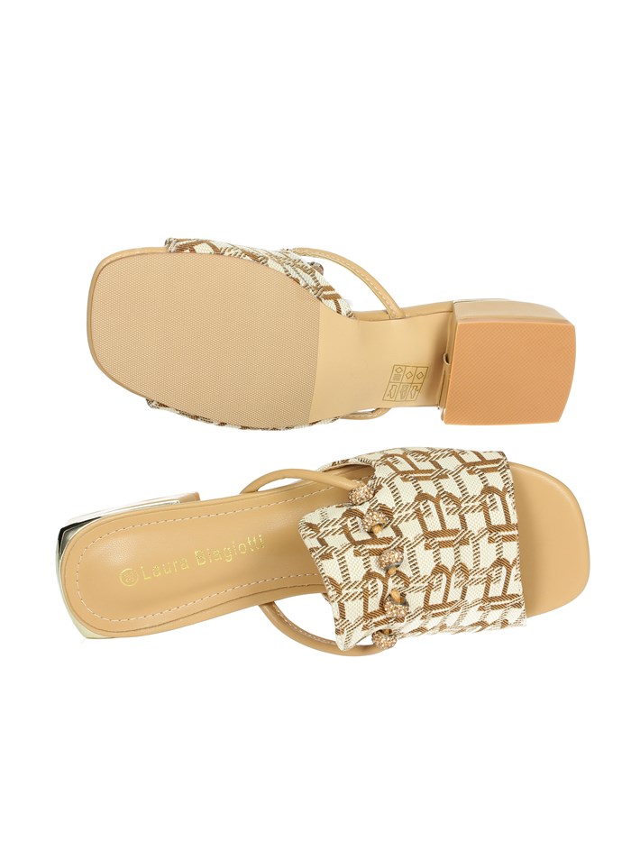 CIABATTE BASSE 9016 BEIGE/CUOIO