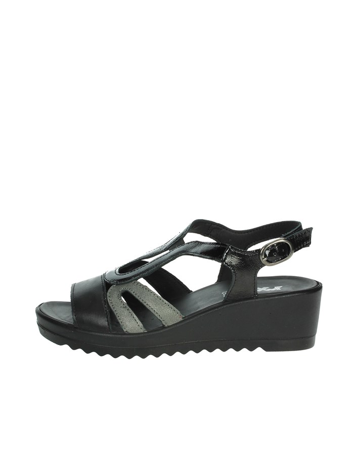 SANDALI CON ZEPPA 757530 NERO