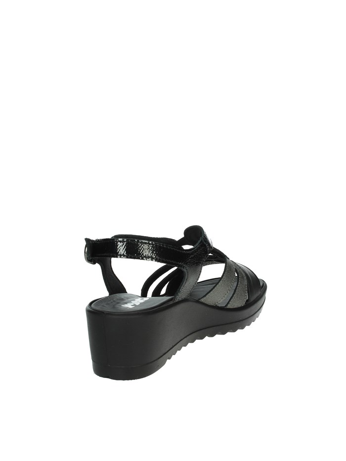SANDALI CON ZEPPA 757530 NERO