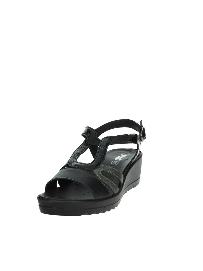 SANDALI CON ZEPPA 757530 NERO