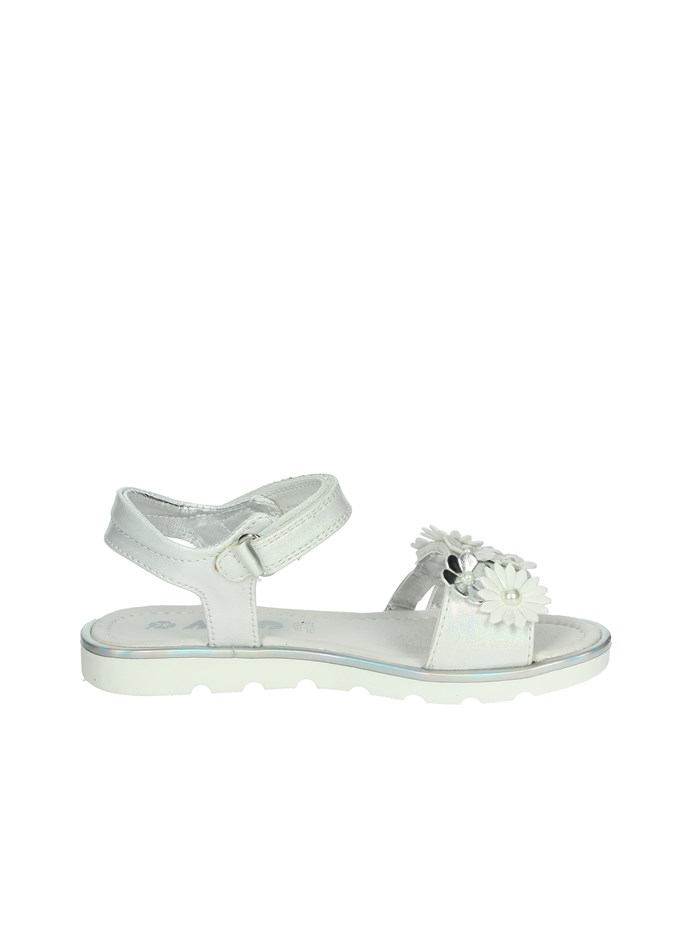 SANDALI BASSI AG-17210 BIANCO/ARGENTO