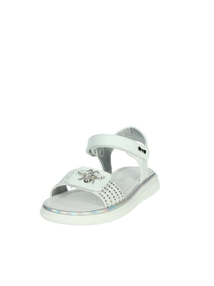SANDALI BASSI AG-17230 BIANCO/ARGENTO