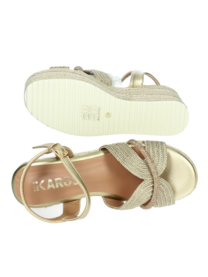 SANDALI CON ZEPPA P2544 ORO