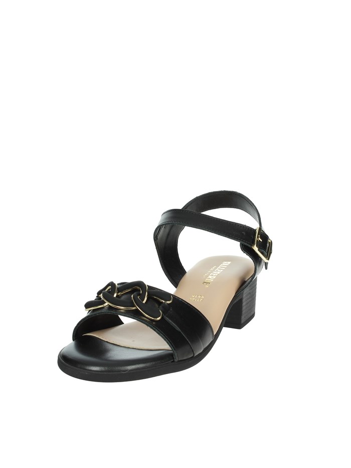 SANDALI CON TACCO 63011 NERO
