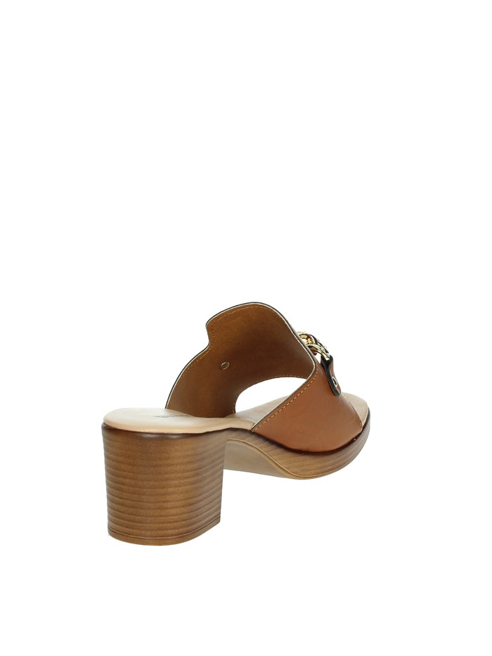 CIABATTE CON TACCO 55450 CUOIO