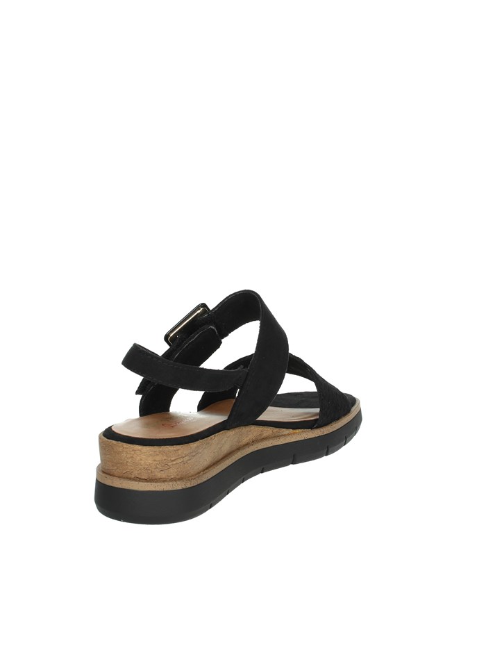 SANDALI CON ZEPPA 2-28713-44 NERO