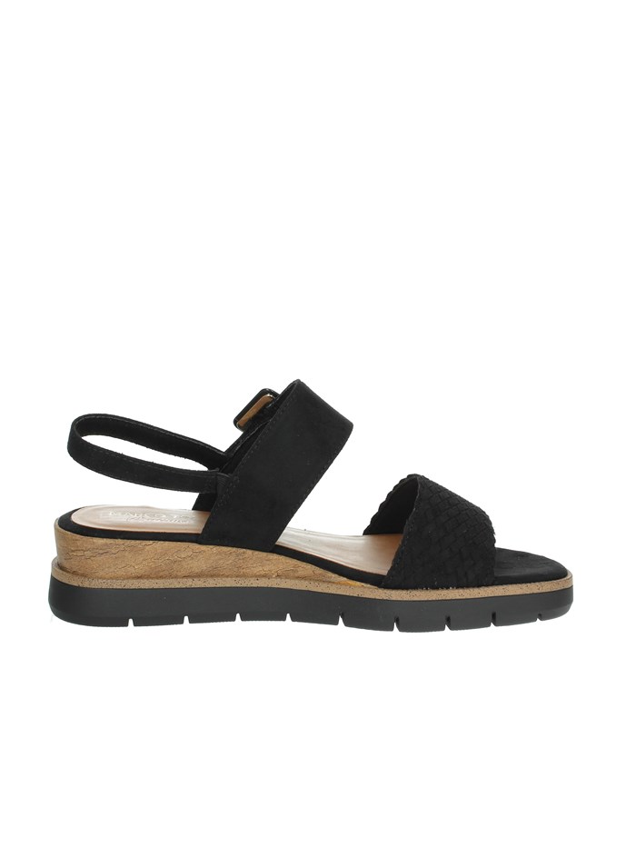 SANDALI CON ZEPPA 2-28713-44 NERO