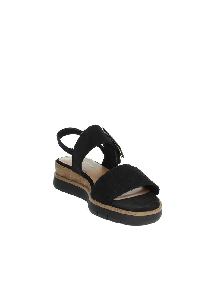 SANDALI CON ZEPPA 2-28713-44 NERO