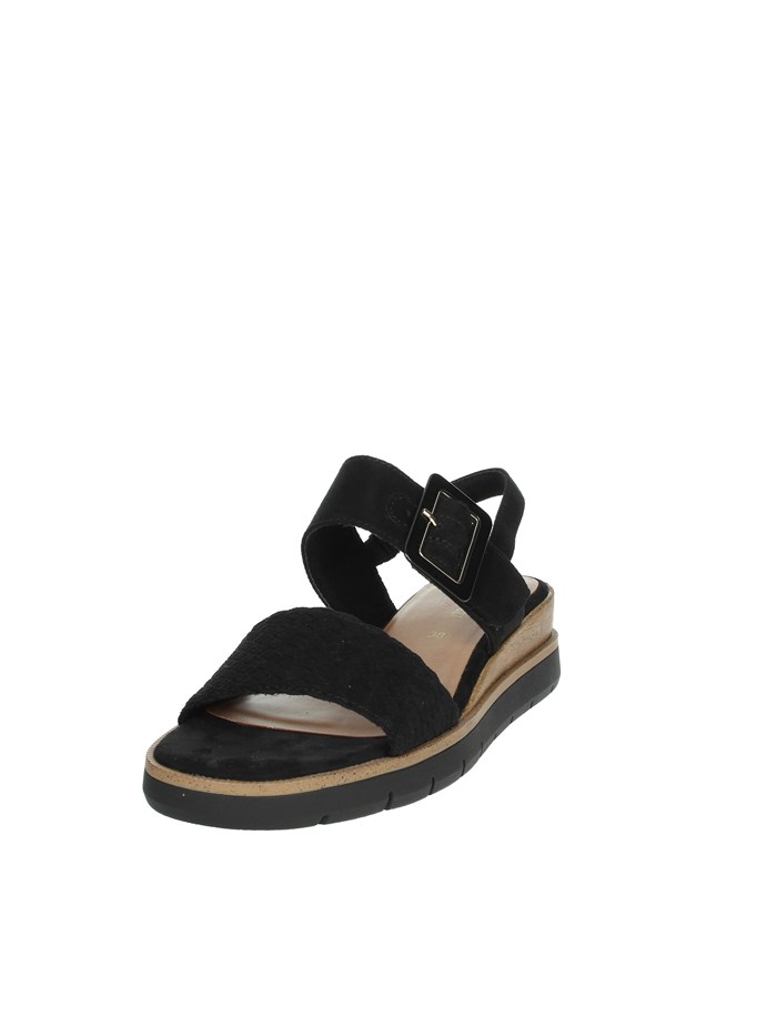 SANDALI CON ZEPPA 2-28713-44 NERO