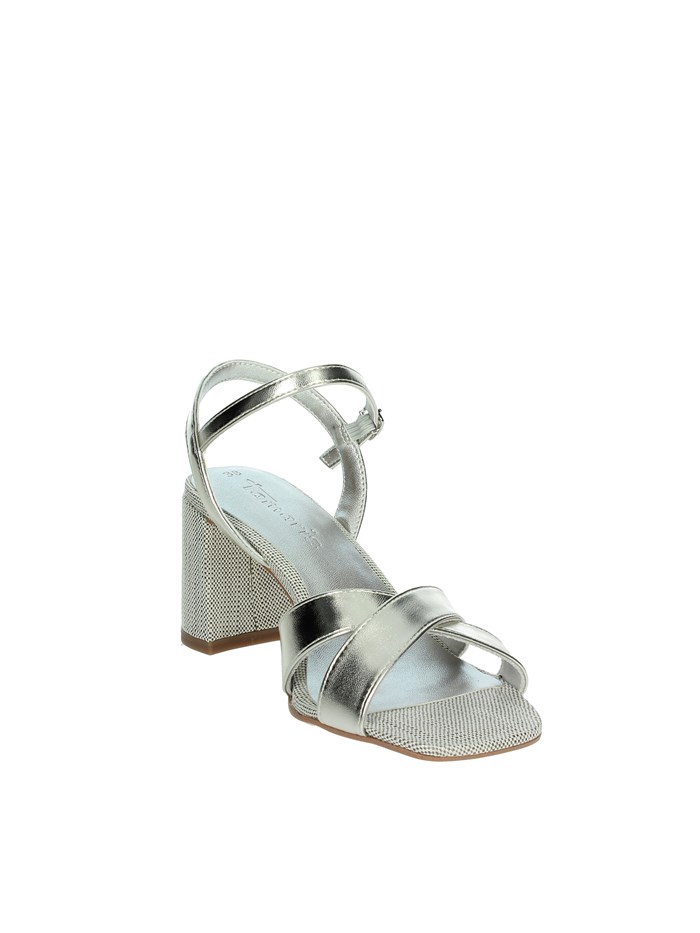 SANDALI CON TACCO 1-28320-44 ARGENTO