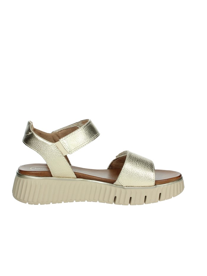 SANDALI CON ZEPPA 8-88720-44 ORO