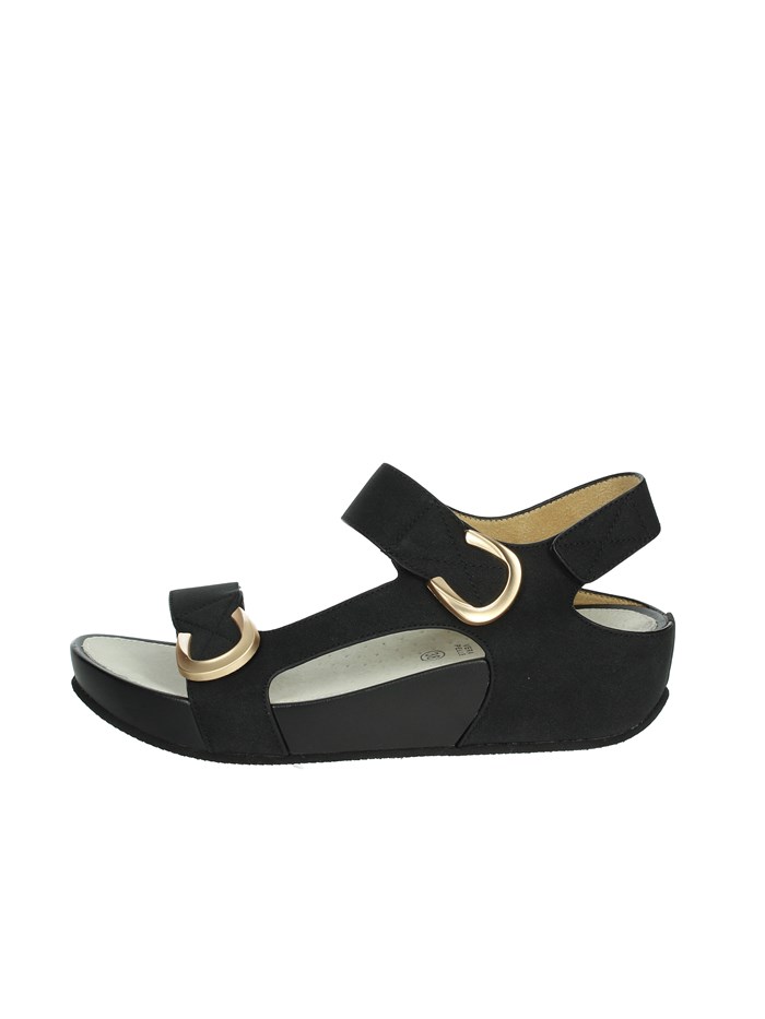SANDALI CON ZEPPA SA1057-C9 NERO