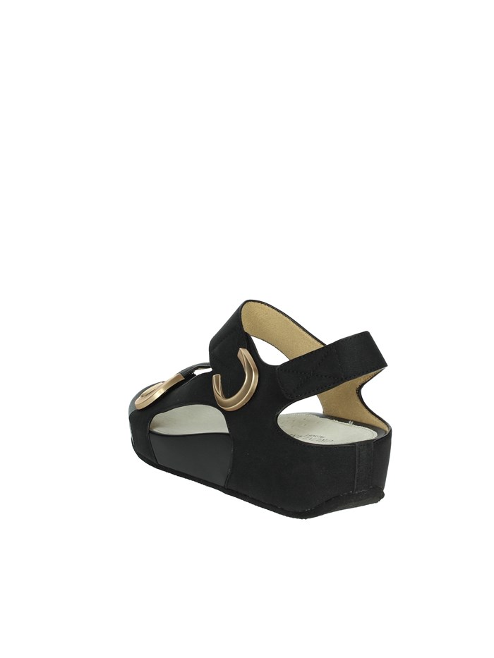 SANDALI CON ZEPPA SA1057-C9 NERO