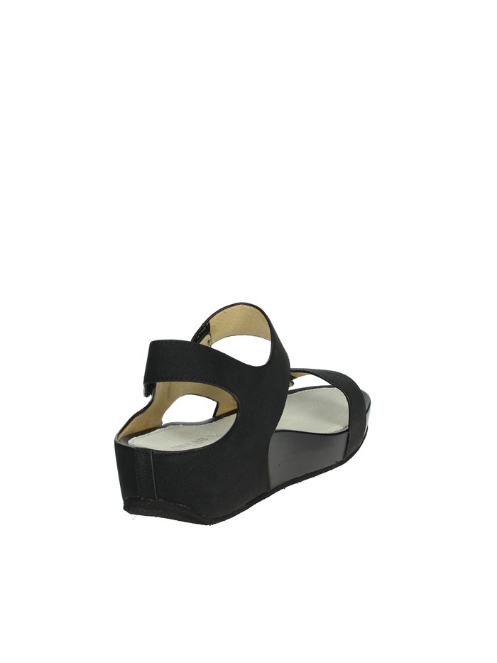SANDALI CON ZEPPA SA1057-C9 NERO